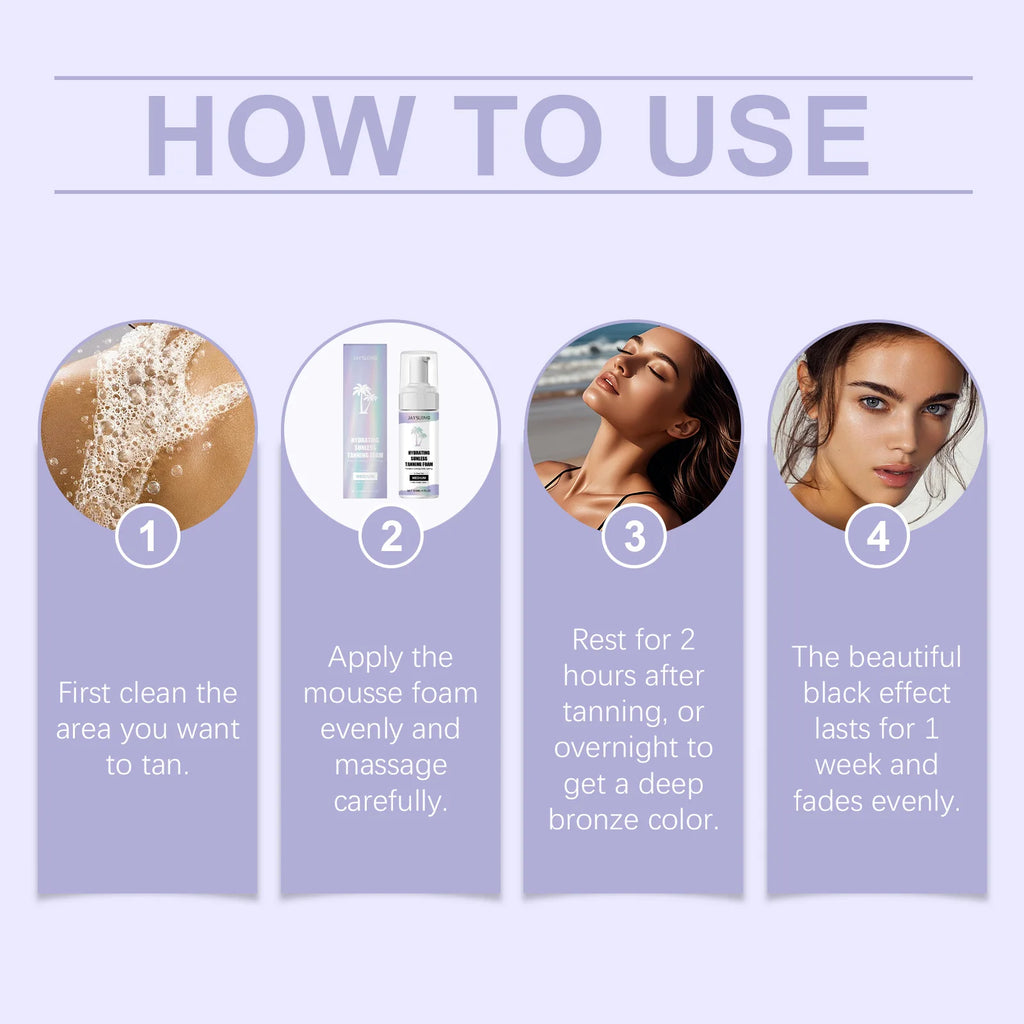 Jaysuing Self Tanning Mousse – Sunless Bronze Tan 120ml Self Tanning Mousse Zpaxo