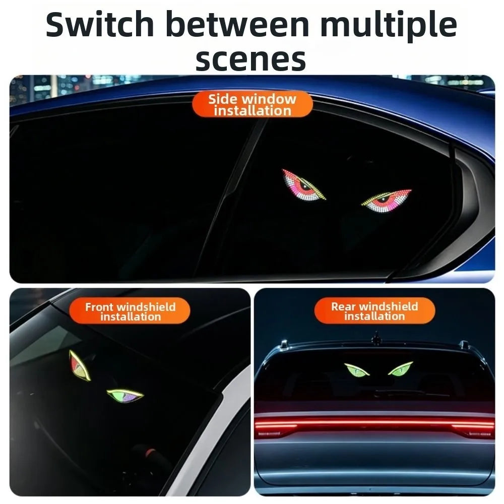 5 Modes Car Demon Eye Light Creative Suction Cup Installation Solar Zpaxo