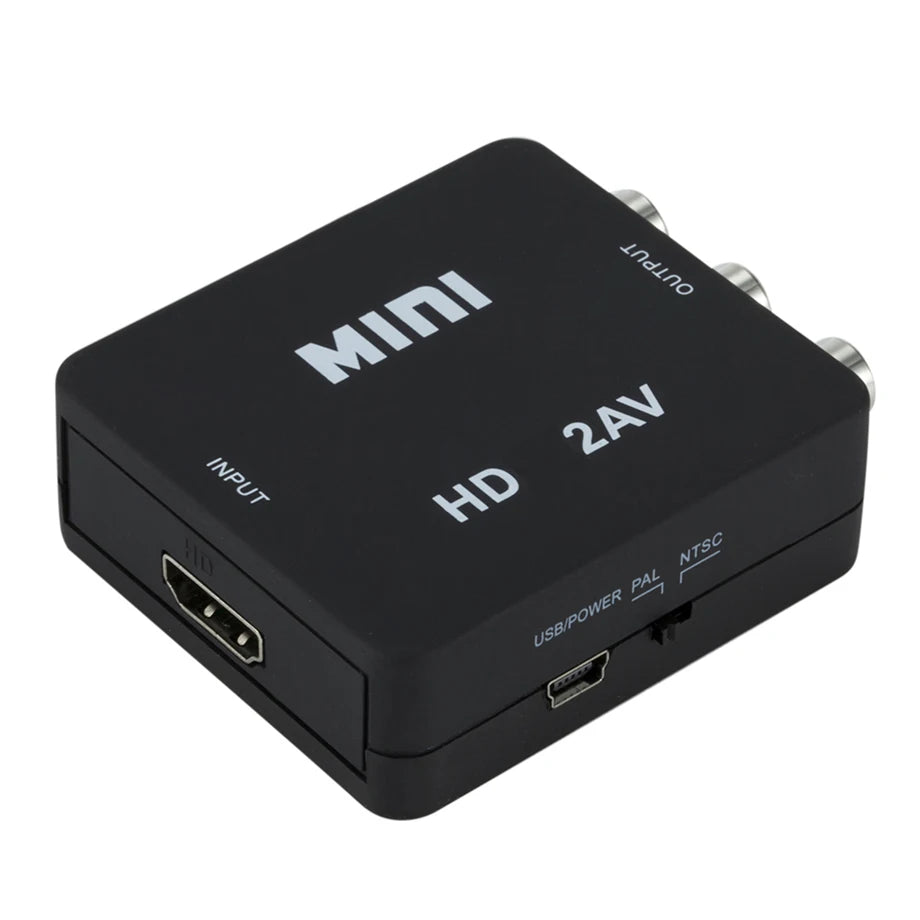 Full HD 1080P HDMI-compatible to RCA AV Composite Adapter Converter AV2HDTV Audio TV Video Cable CVBS AV Adapter with USB Cable Zpaxo
