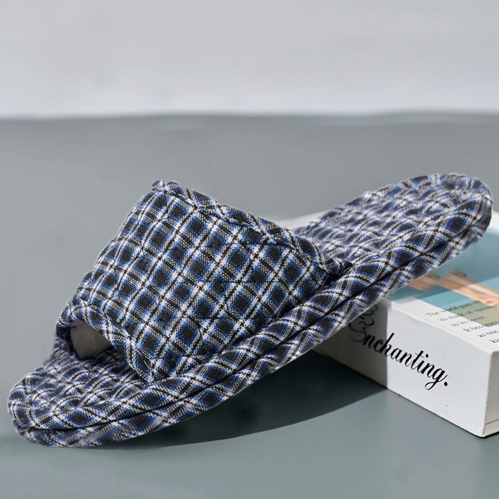 Fashion Men Slippers Lightweight Home Shoes Antislip Soft Fabric