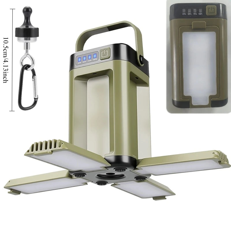 Solar Outdoor Portable Camping Light Charging Foldable 2000mah Power Zpaxo Solar Lamp-Hook