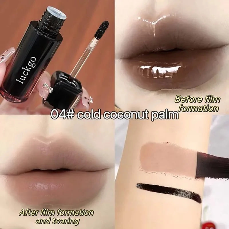 Chocolate Brown Peel Off Lip Stain Waterproof Long Lasting Makeup