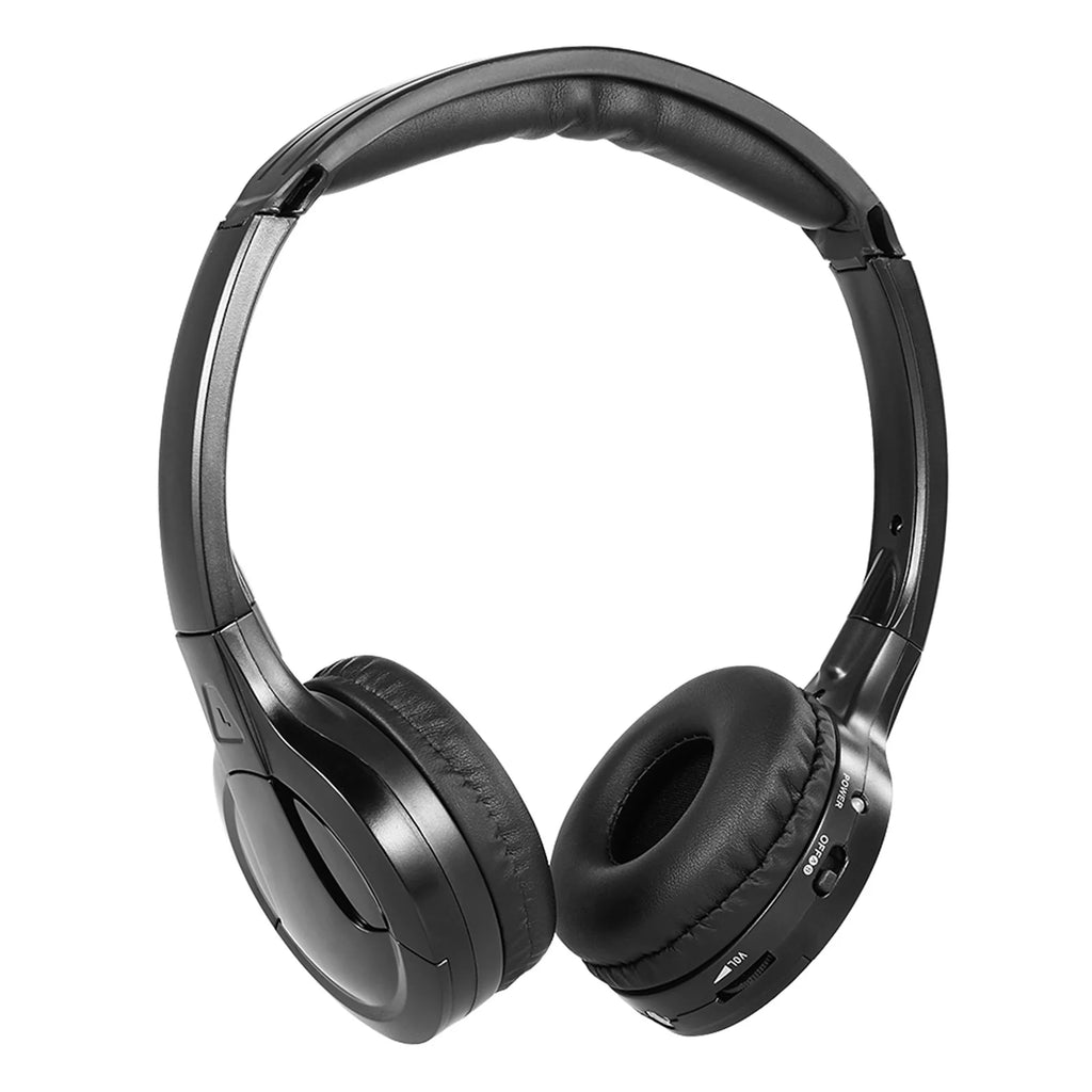 Dual Channel IR Infrared Wireless Car Headphones Stereo Headset Wired