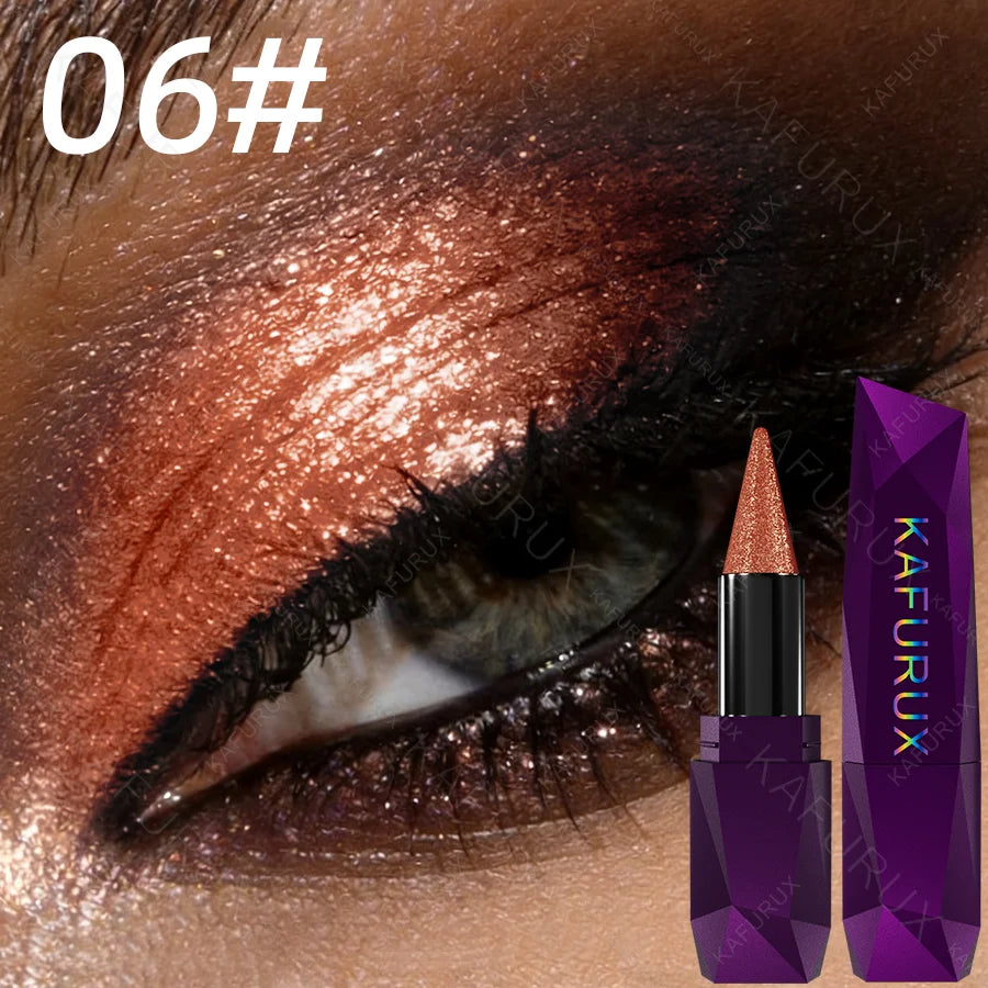 Metallic Brown Eyeshadow Pencil Glitter Silkworm Liner Pen Zpaxo 06