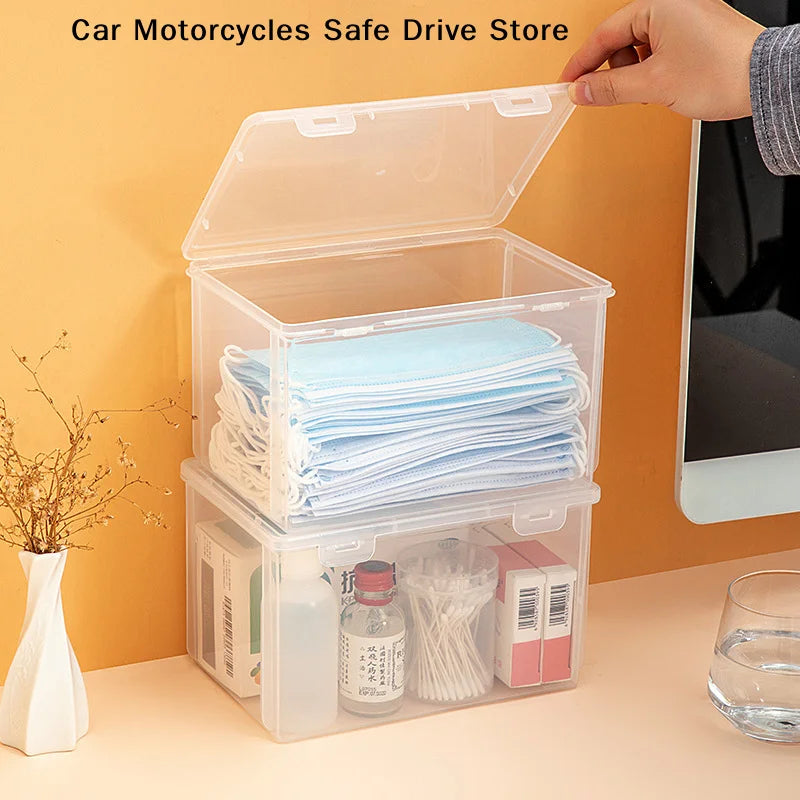 Thickened Mask Storage Box Portable Transparent Flip Drug Waterproof