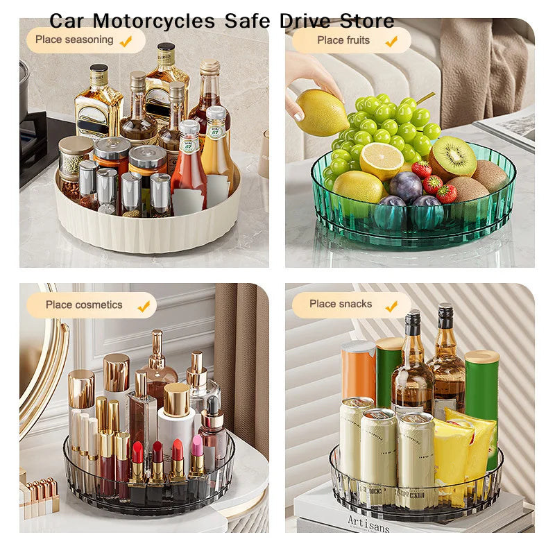 CM360 Rotating Seasoning Storage Rack Kitchen Spice Non-slip Cabinet