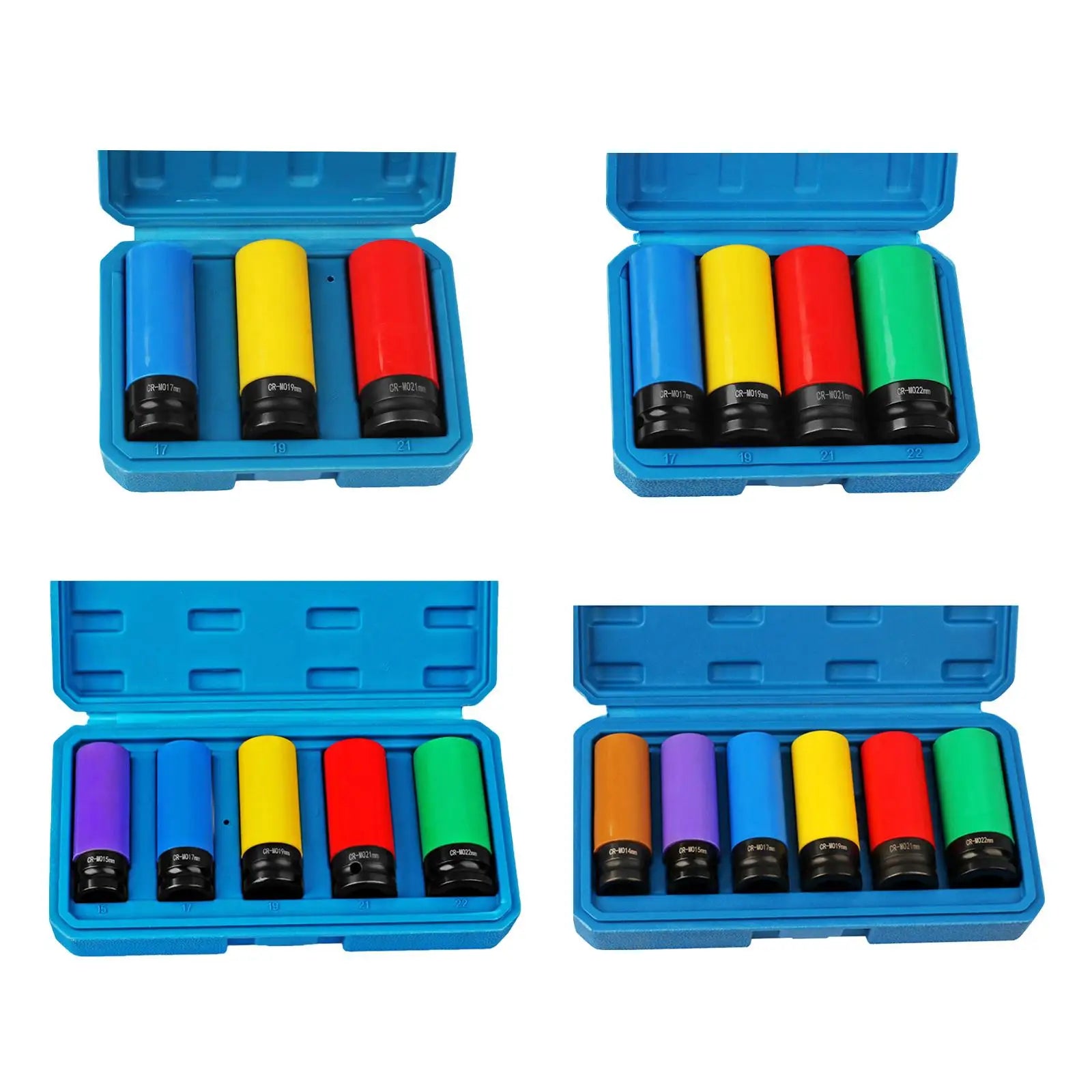 Wheel Socket Set Wheel Protector Impact Socket with Storage Case 1/2 inch Drive Thin Socket Set for Men Husband Dad durable Zpaxo