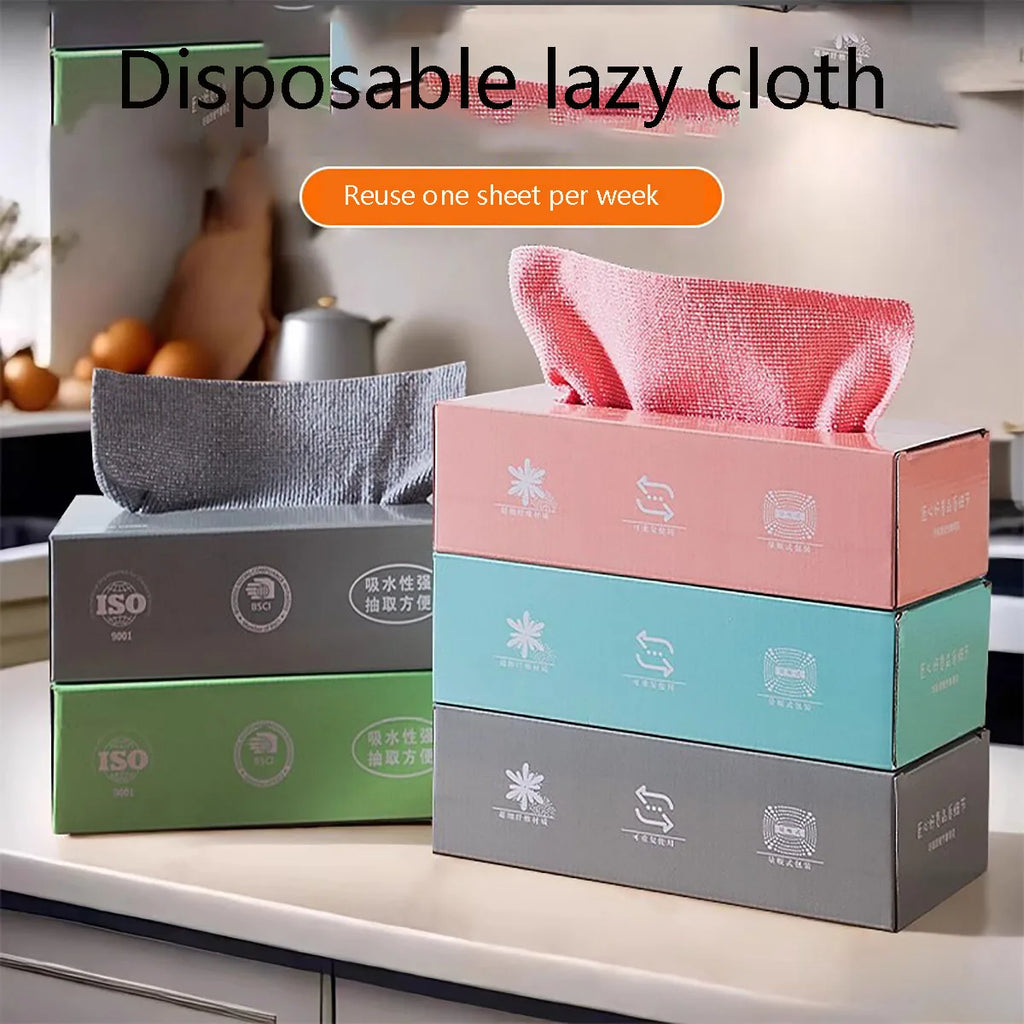 Box Pull-out Disposable Rags Kitchen Household Absorbent Microfiber
