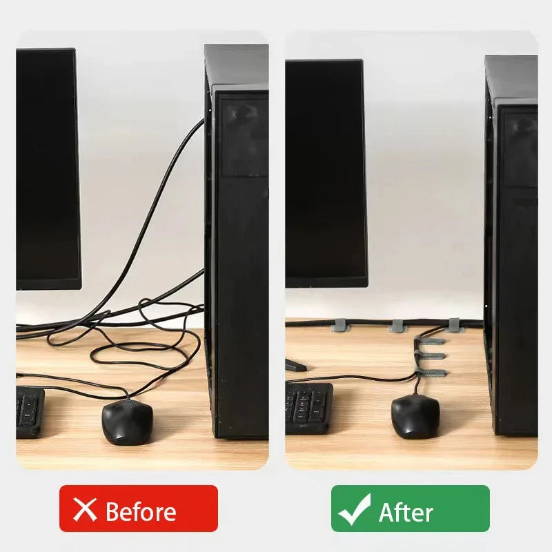 Reusable Cable Ties Self Adhesive Adjustable Cord Straps Wire