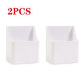 2pcs Large Magnetic Whiteboard Pen Holder – Wall Mount, Multi-Compartment for Teachers, Office & Home Zpaxo 2pcs white