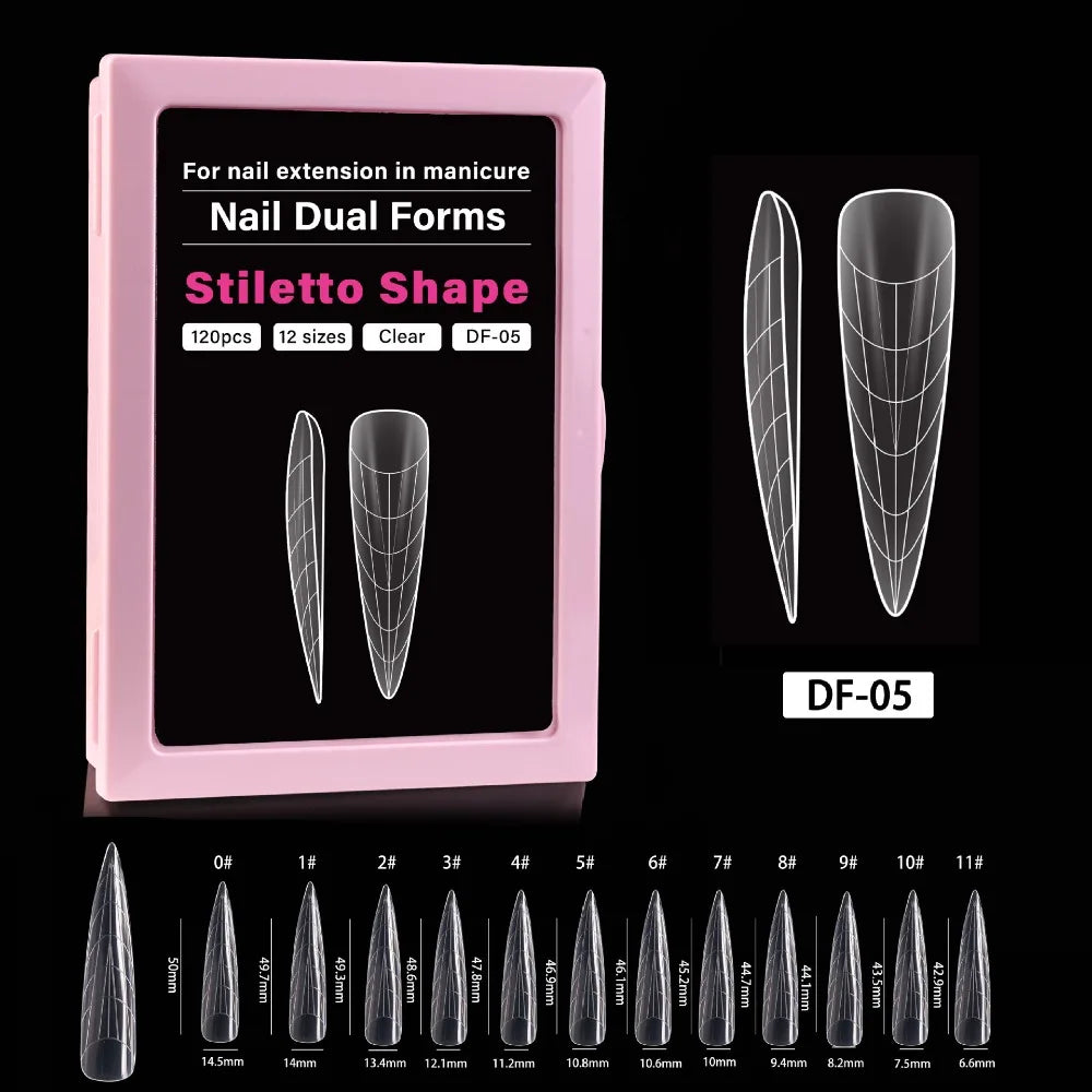 Inner French Line Nail Molds 12 Sizes Square Shape Acrylic Art Mold Zpaxo E
