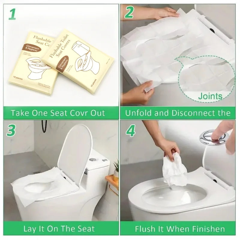 Water Soluble Toilet Cover Flushable Plant Based Individually Wrapped