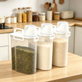Rice Storage Container Pour Spout Airtight Transparent Grain