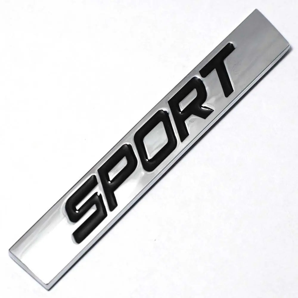 Black Red Metal Badge Square Bar Zinc Alloy Car Styling Decal Emblem Zpaxo black