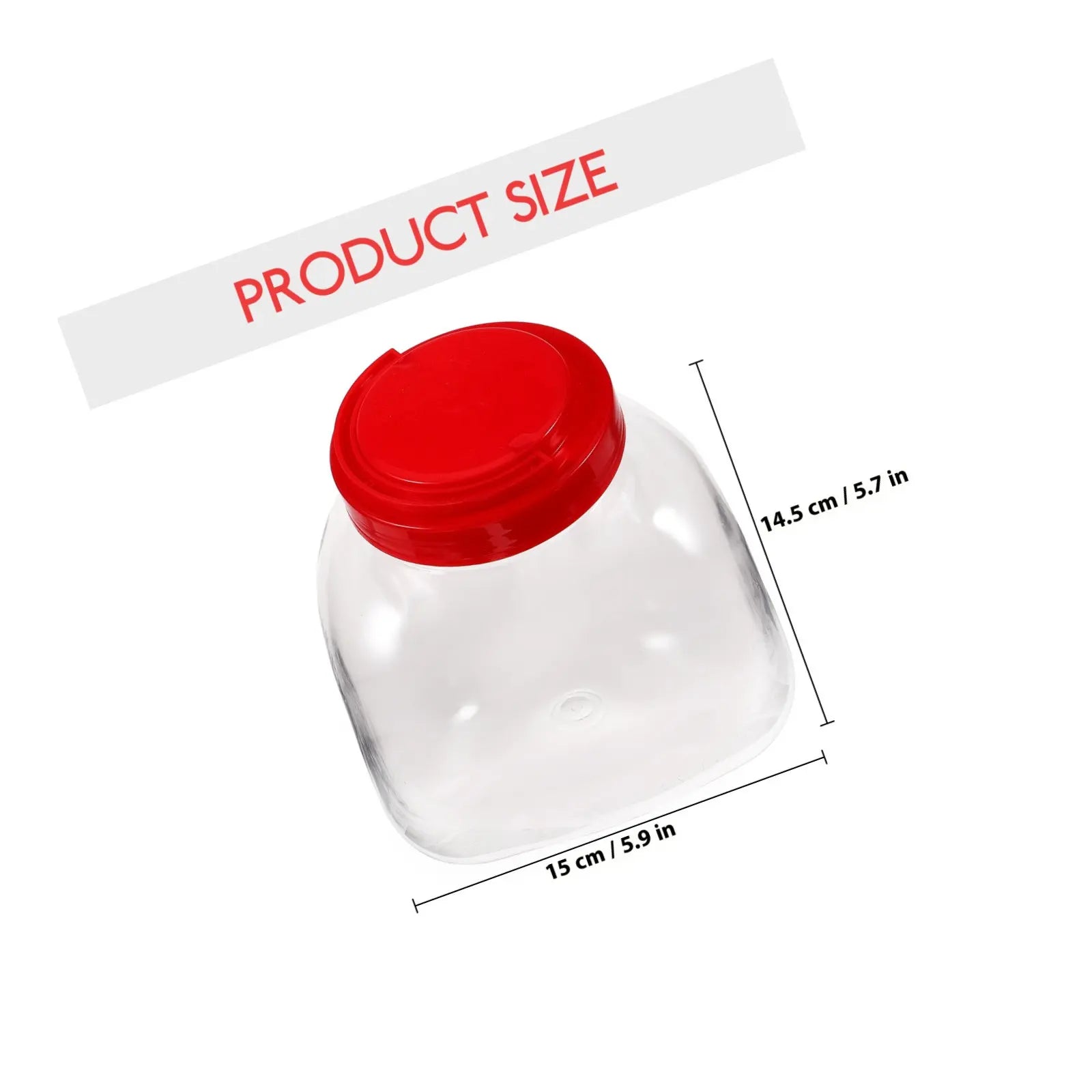 Clear Plastic Candy Jar Transparent Storage Bottle Large Wide Mouth Candy Container Cookie Jar Kitchen Countertop Storage