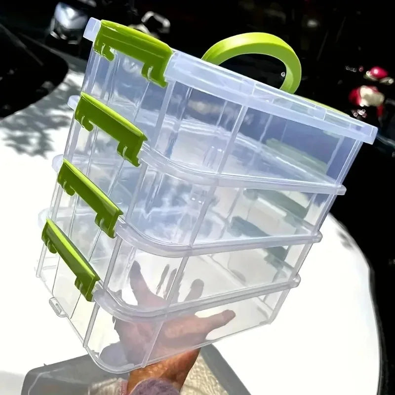 Building Blocks Storage Box Transparent Visibility Tool