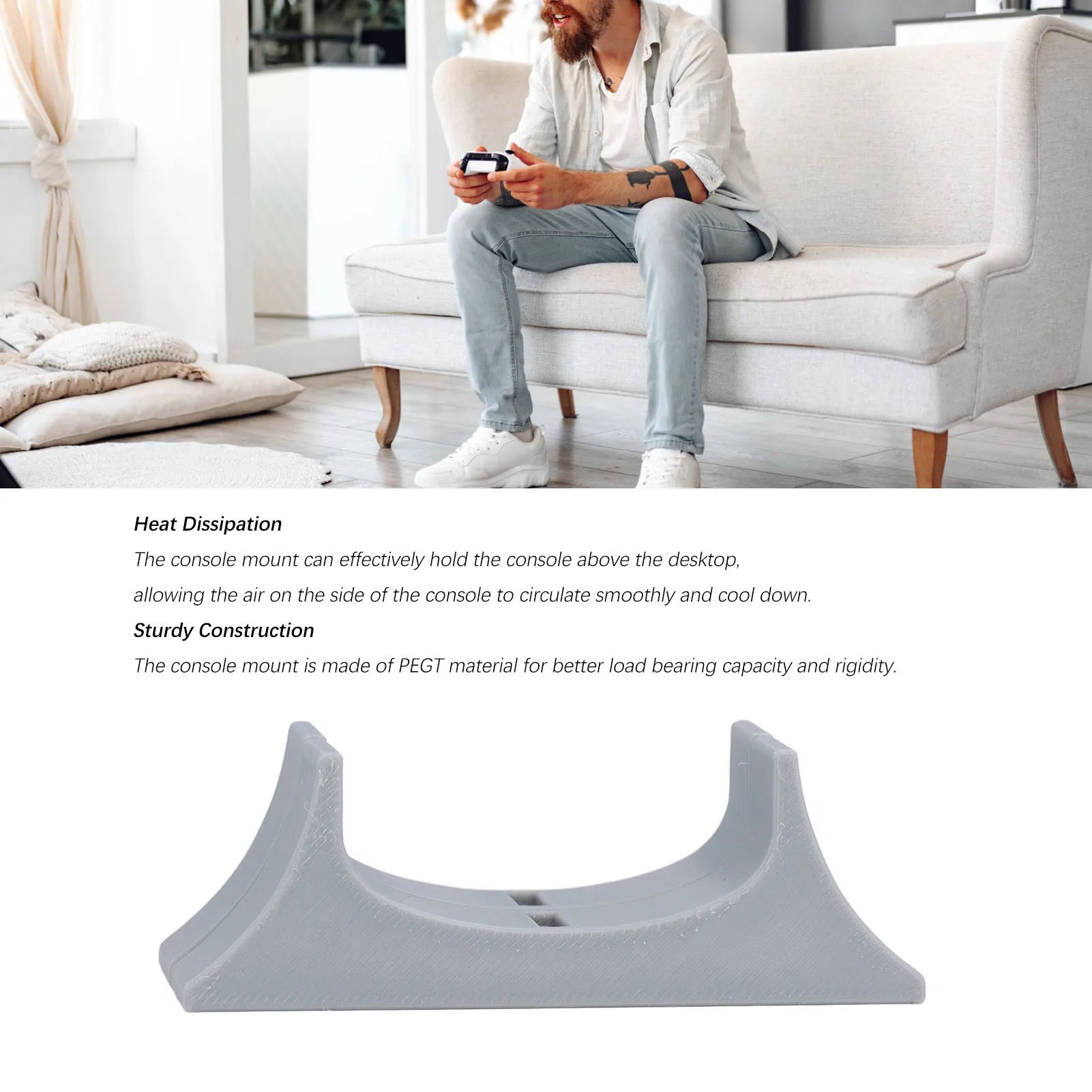 Console Holder Horizontal Stand Console Holder Vertical Stand for Wii U Console for Wii U Prevent Slip Stable 3D Printed Bracket Zpaxo
