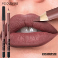 Matte Lip Liner Long-lasting Brown Purple Pink Series Waterproof Zpaxo 06