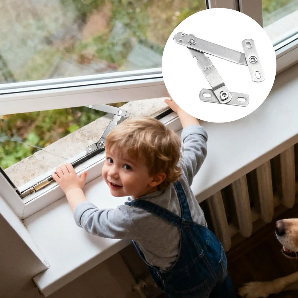 Window Hook Latches Adjustable Suspended Window Strut Limiter Hotel Office Building High Rise Children's Safety Lock Protector Zpaxo