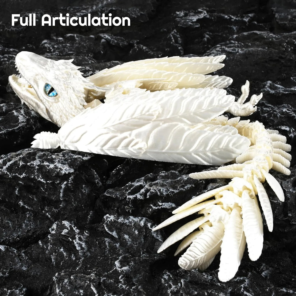 Feathered Wyvern 3D Printed Articulated Fidget Dragon Animals Print