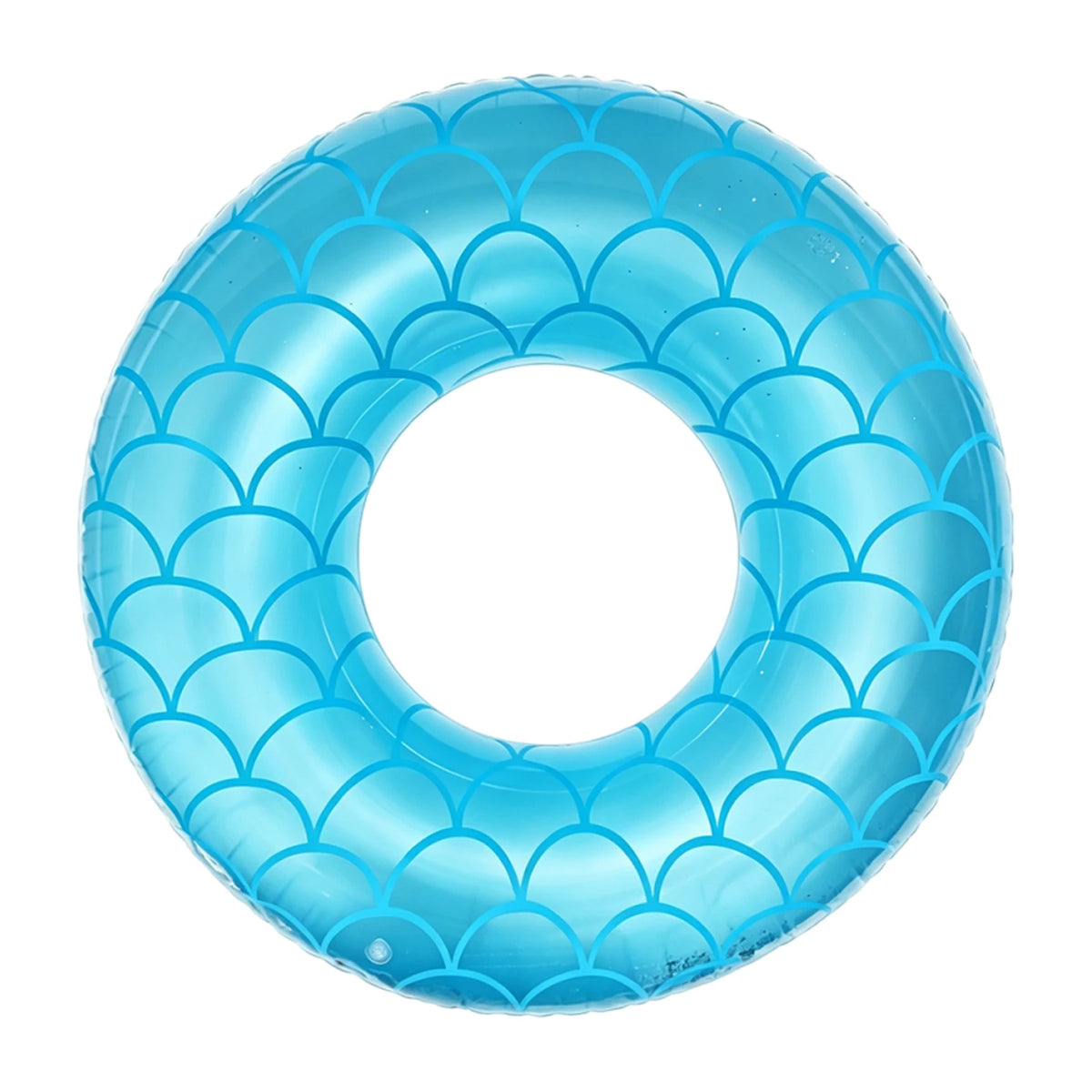 PVC Sequined Mermaid Swimming Ring Thickened Cute Inflatable Pool Zpaxo Blue