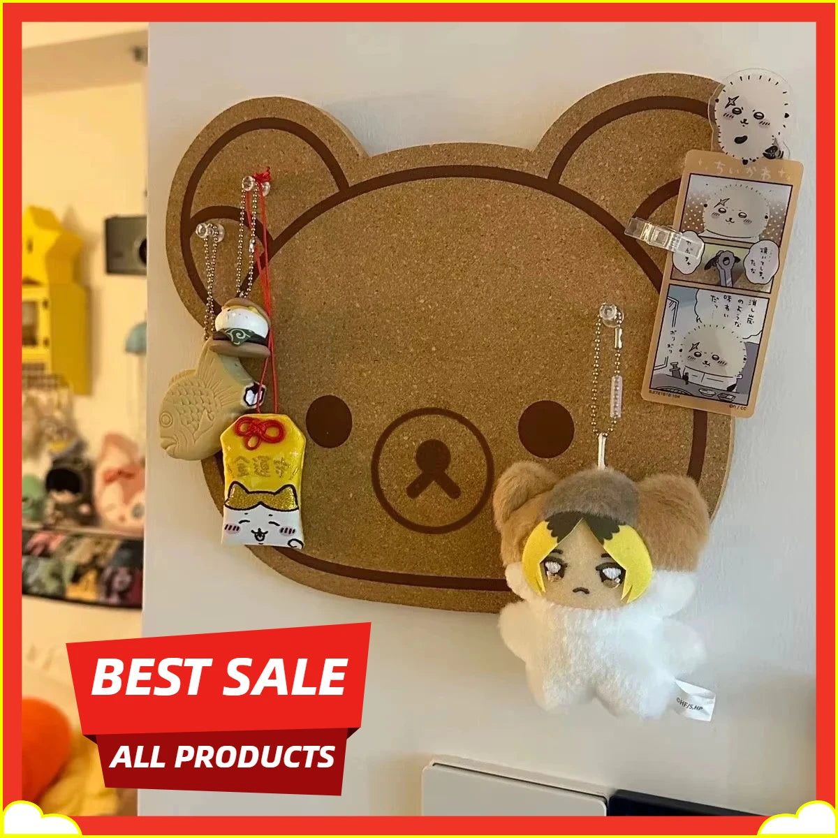 Cartoon Felt Board Home Decor Wall Decor Panel Felt Posters on The Wall Bear Wall Sticker Rilakkumas Children's Room Decorating Zpaxo
