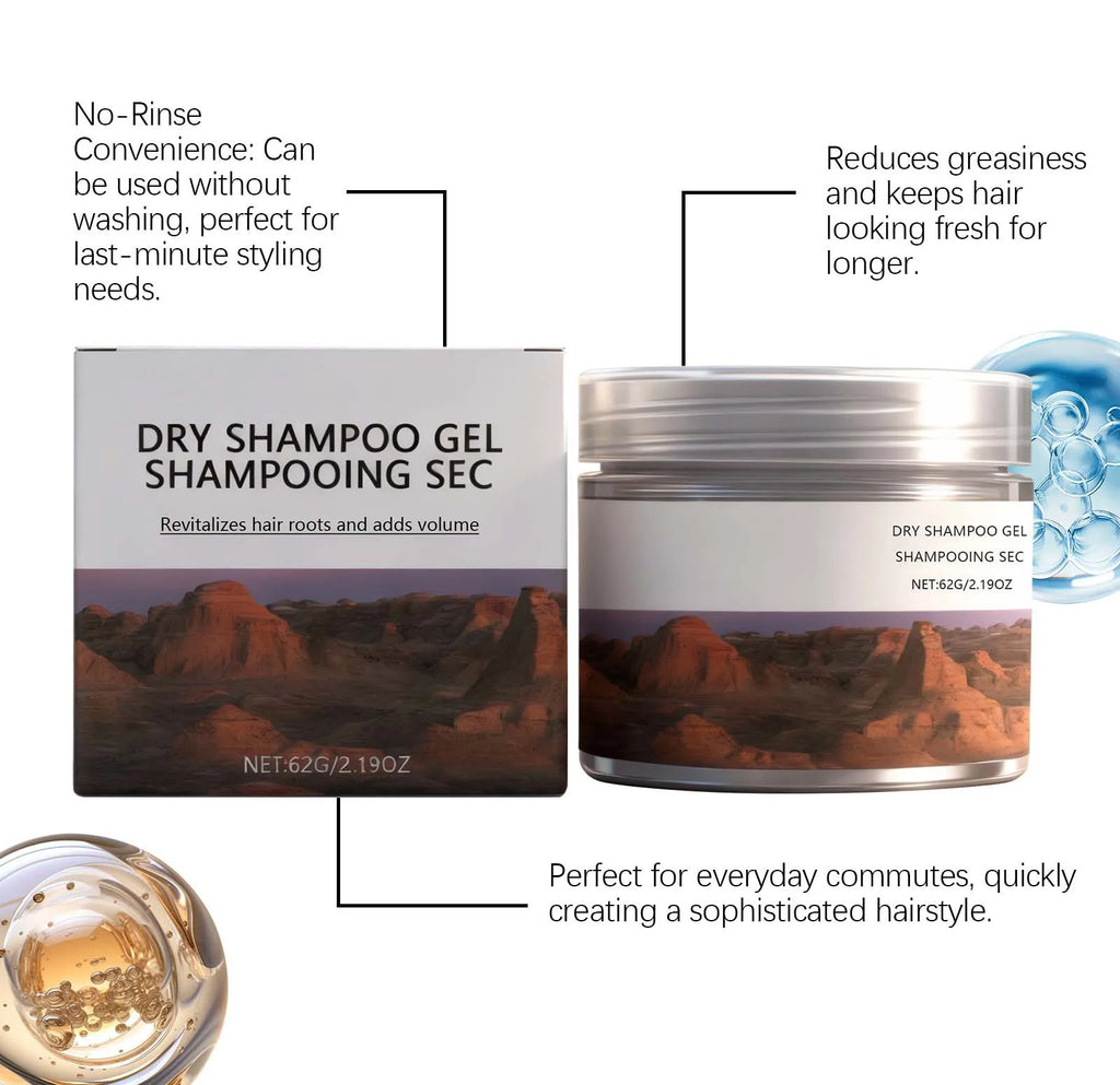 Coconut Oil Dry Shampoo Gel – Add Volume & Refresh Hair 62g Dry Shampoo Gel Zpaxo