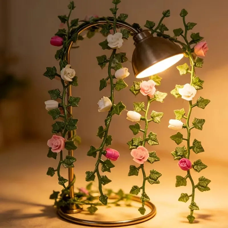 Decorative Artificial Flower Vine Miniature Rose Mini Desktop Display