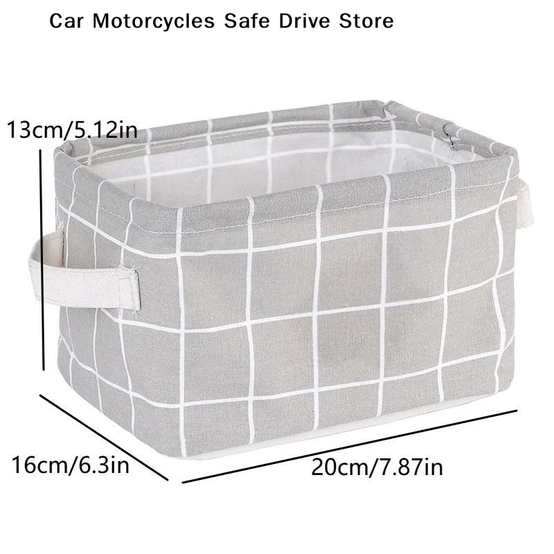 CM1PC Cotton Linen Fabric Waterproof Storage Basket Sundries Toy