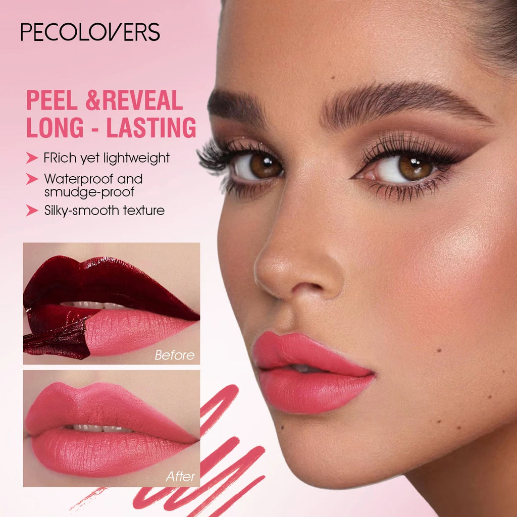 1PC Waterproof and Stain-free, Matte, Three-dimensional Lip Shape, High Pigment, Rapid Film Formation, Tear Lip Glaze, Lip Liner Zpaxo