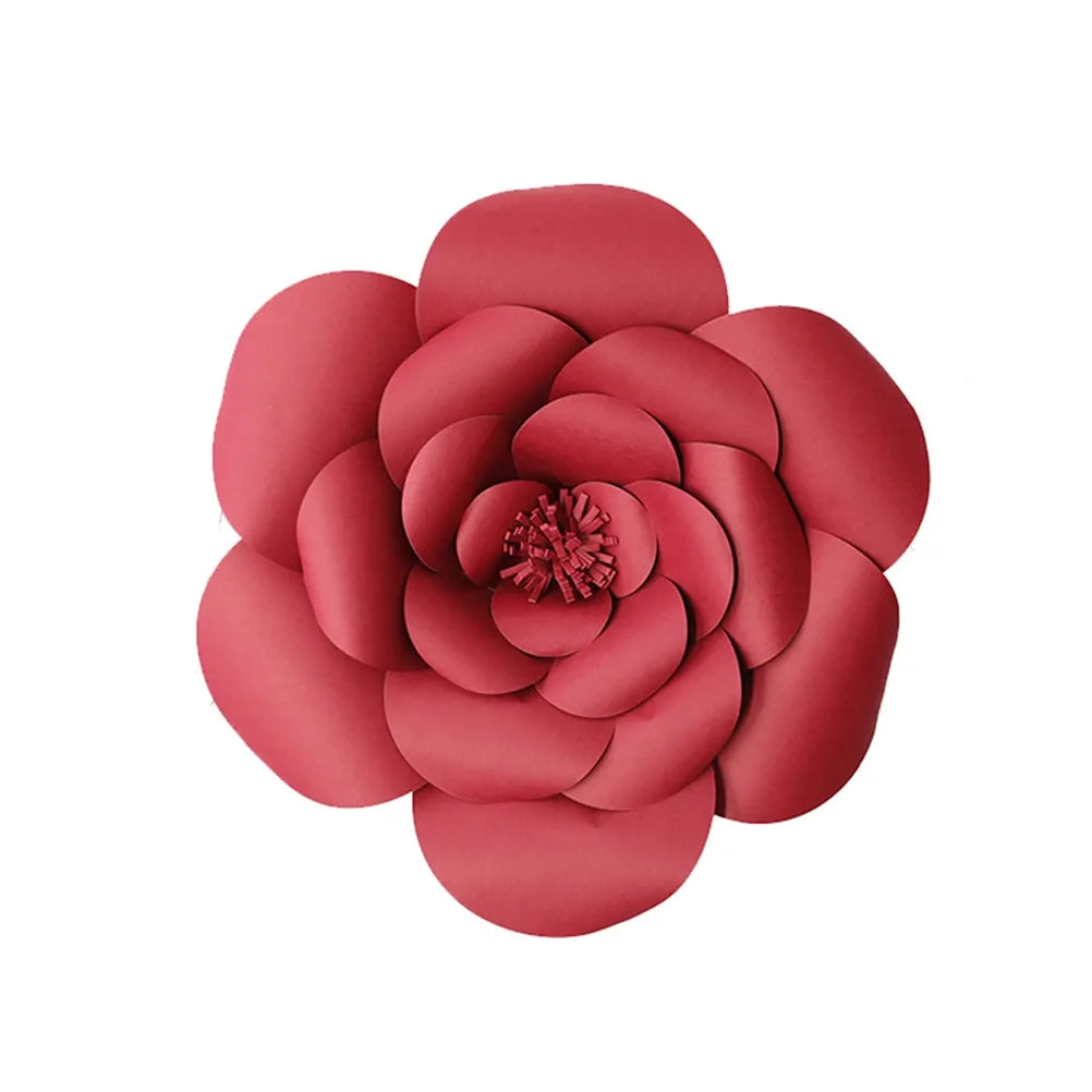 3D Paper Flower Wall Decor Wine Red Stylish Party Wedding Birthday