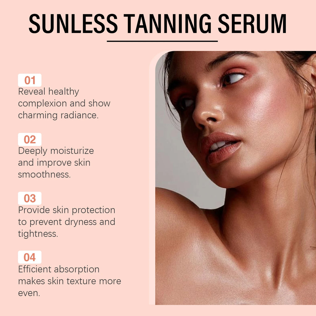 Herbal Sunless Self Tanner Drops – Natural Bronzer & Moisturizer Self Tanning Serum Zpaxo
