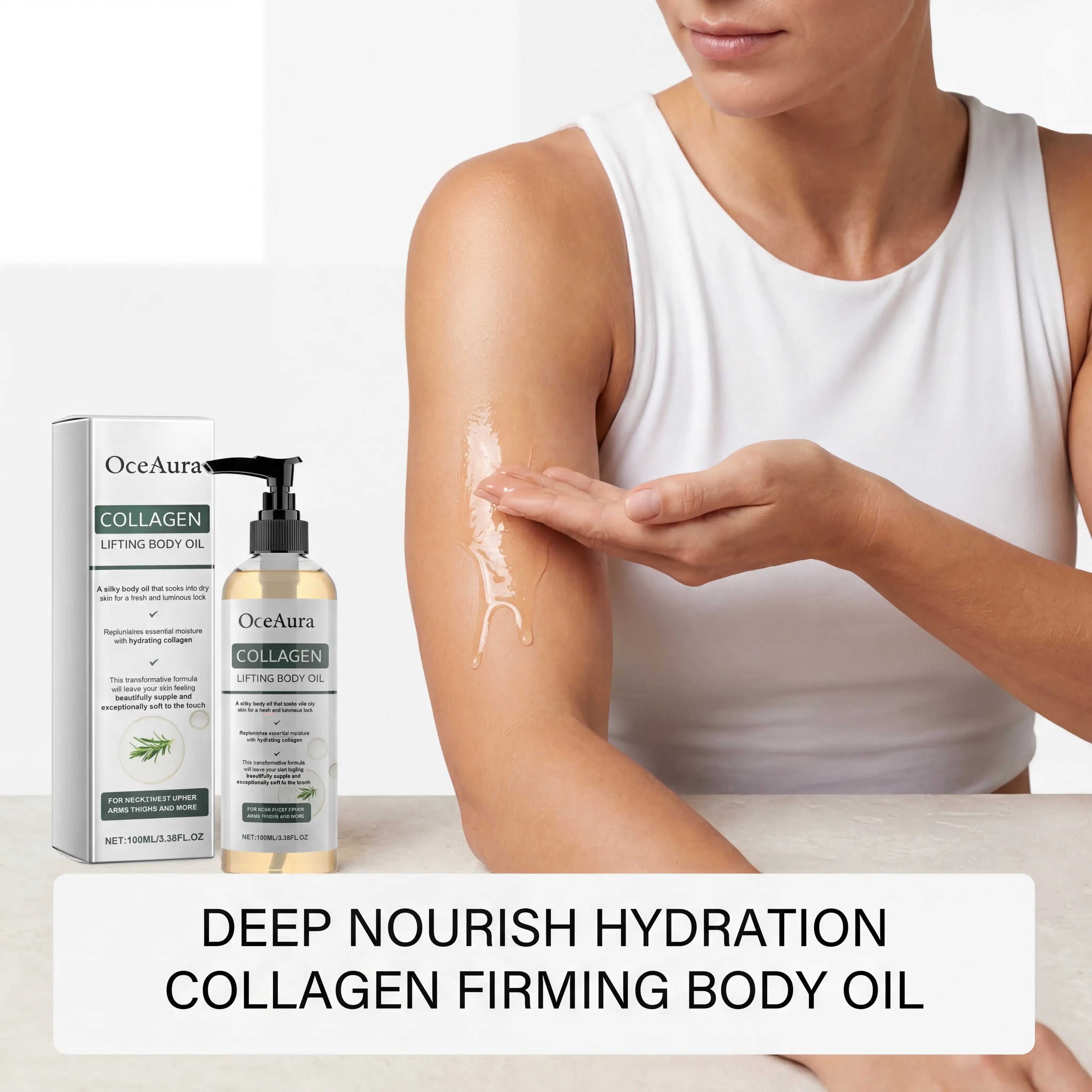 Collagen Body Oil Deep Hydration Lock Dry Skin Remedy Moisturizing Without Greasiness Gentle Nourishing Skin Care Firming Skin Zpaxo