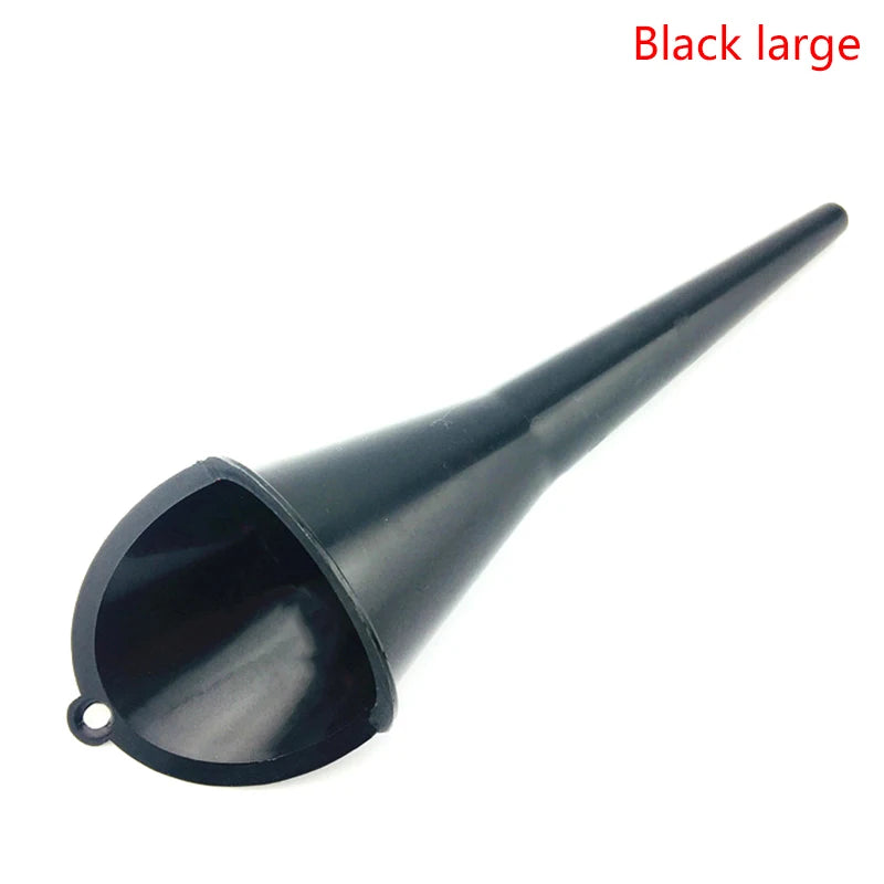 CMCar Long Stem Funnel Gas Oil Fuel Filling Tools Anti-splash Plastic Zpaxo Black large