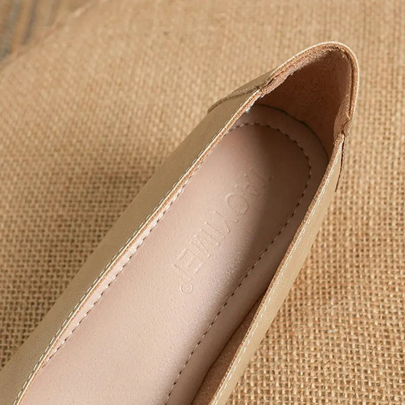 2026 New Women's Pumps Large Sizes Pointed-Toe Solid Color Women's Shallow-Mouth Comfortable Boat Shoes Zpaxo