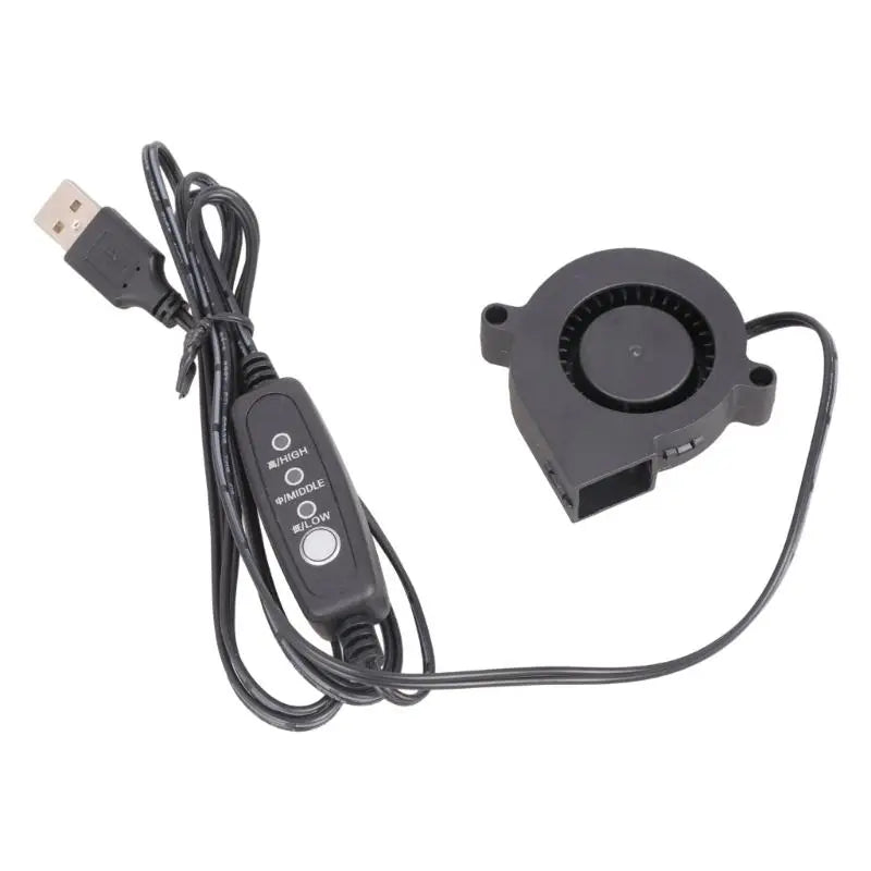 5V USB Powered PC Router Fan 5015 High Airflow Cooling Fan Adjustable Speed 3500RPM for PC 3D Printer Electronics Zpaxo