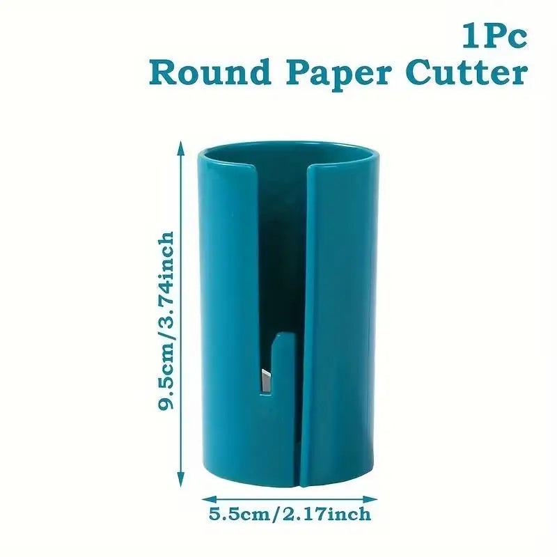 2pcs Christmas Paper Cutter: Manual Plastic Wrap Tool for Gift Wrapping, No Battery Needed. Zpaxo