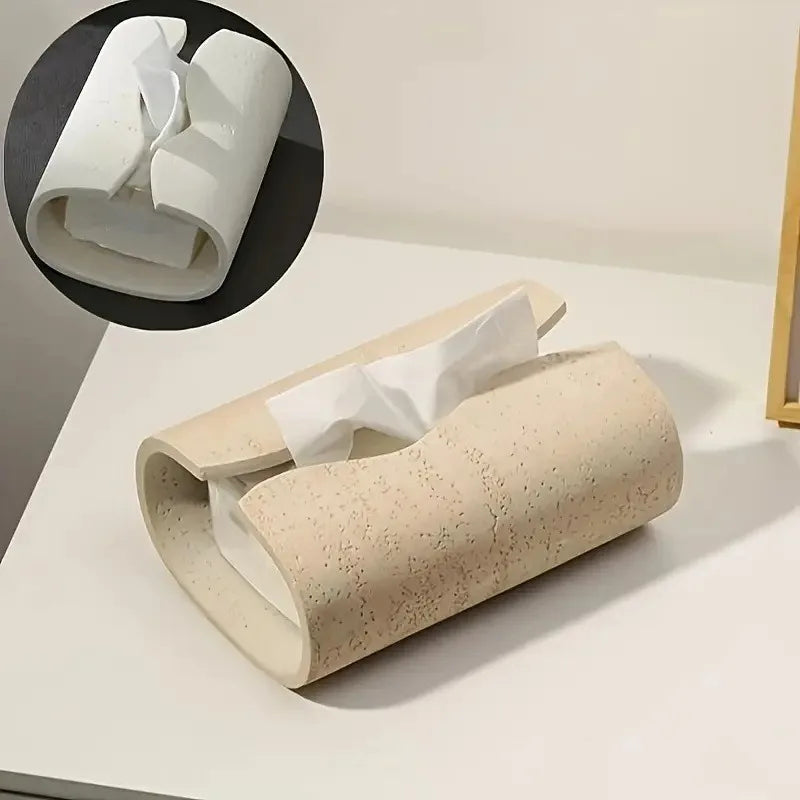 Resin Stone Imitation Tissue Box – Modern Home & Bath Decor