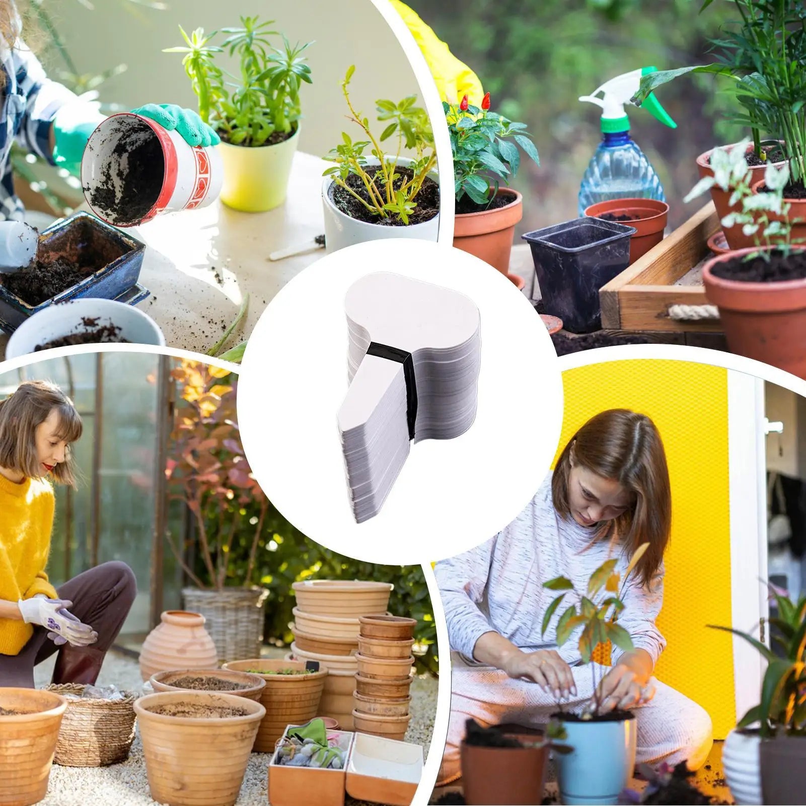 Garden Tags Writable Sturdy Markers Potted Plants Balcony Vegetable Zpaxo