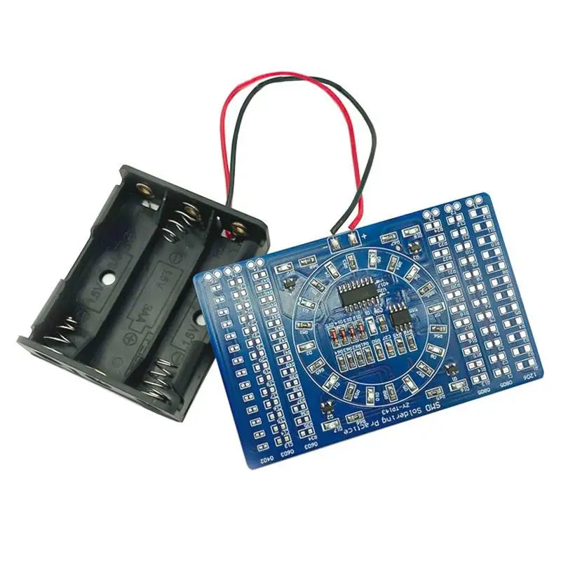 SMT Rotating Flow Lamp SMT Component Welding Practice Board Skill Training and Training Kit Welding DIY Zpaxo