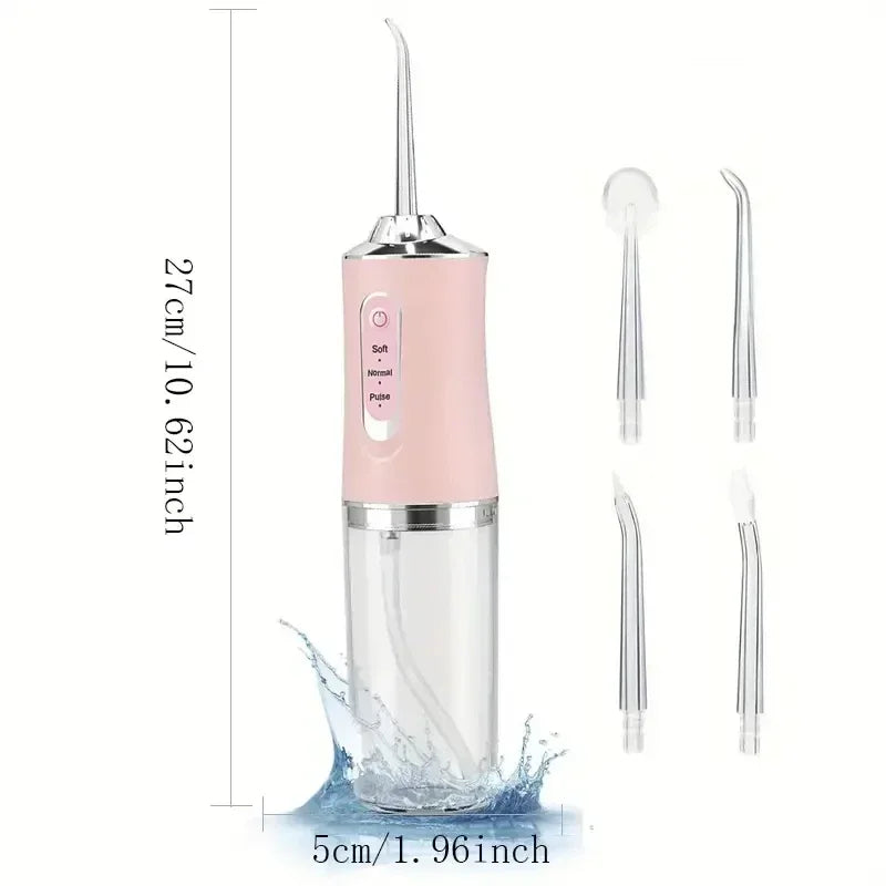 Smart Electric Oral Irrigator Water Flosser Portable 3 Modes Rechargeable Dental Water Jet Teeth Cleaner Zpaxo