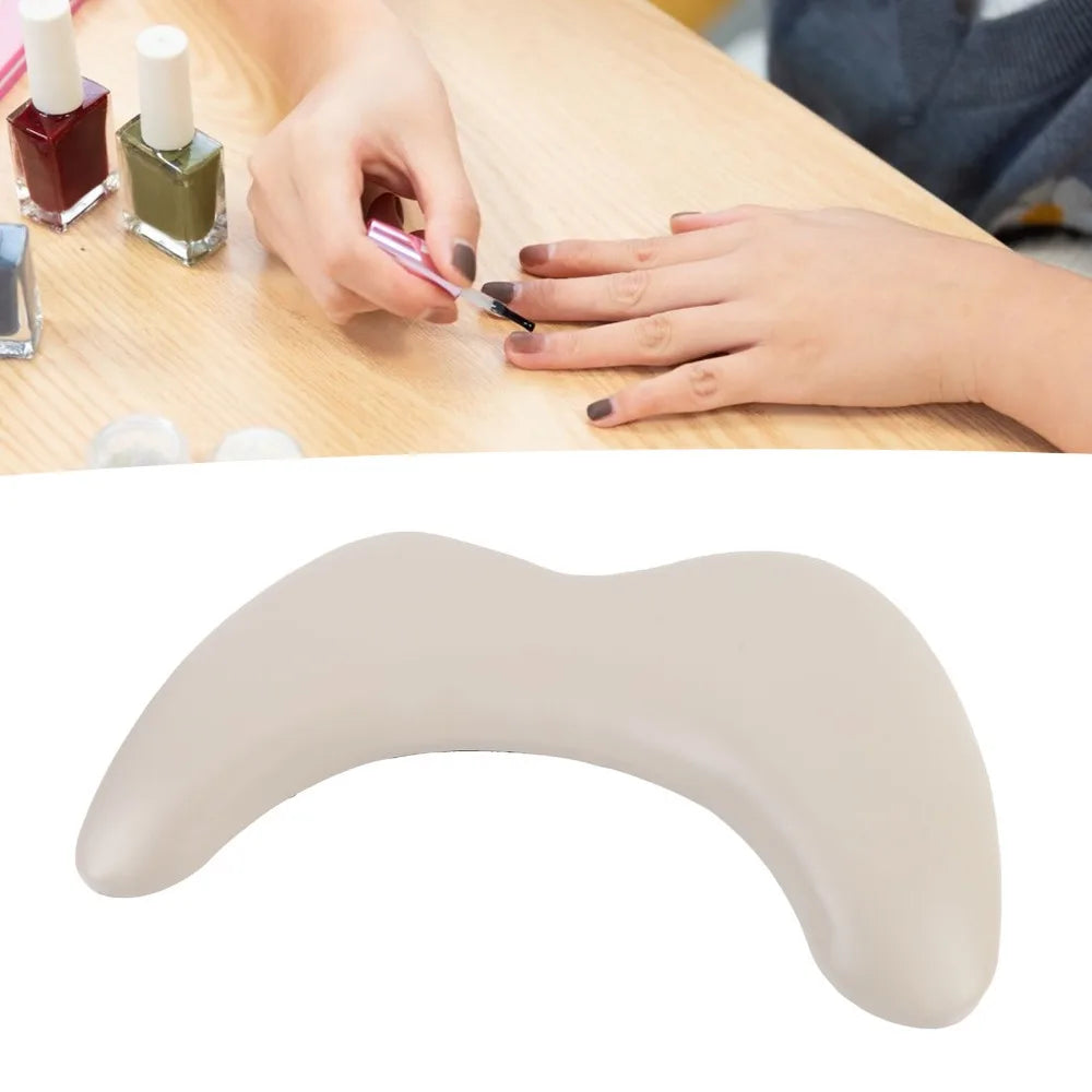 PU Leather Nail Hand Rest U Shaped Detachable Manicure Arm Rest Adjustable Height Ergonomic Nail Hand Stand Zpaxo