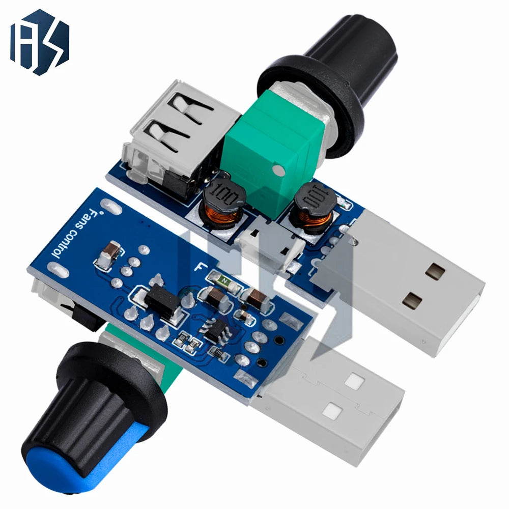 DC 4V-12V 5W XY-FS USB Fan Stepless Speed Regulator Auxiliary Cooling Zpaxo