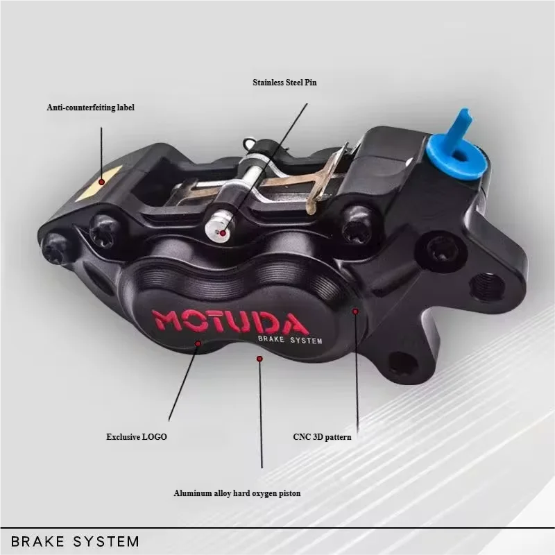 Motuda CNC 4-Piston Disc Brake Caliper – Front & Rear Upgrade