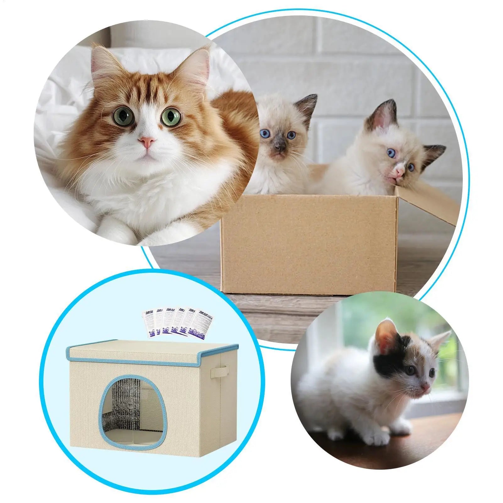 Cooling Cat House For Summer Puppy Shelter With 6 Ice Packs Cold Dog Shelter For Pet Parents Trainers Animal Lovers Apartment Zpaxo
