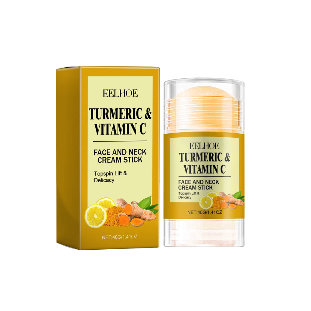 Turmeric Face and Neck Firming Cream Stick for Wrinkles Dark Spot Hydrating Anti Aging Skin Tightening Moisturizer for Women Men Zpaxo 1PC