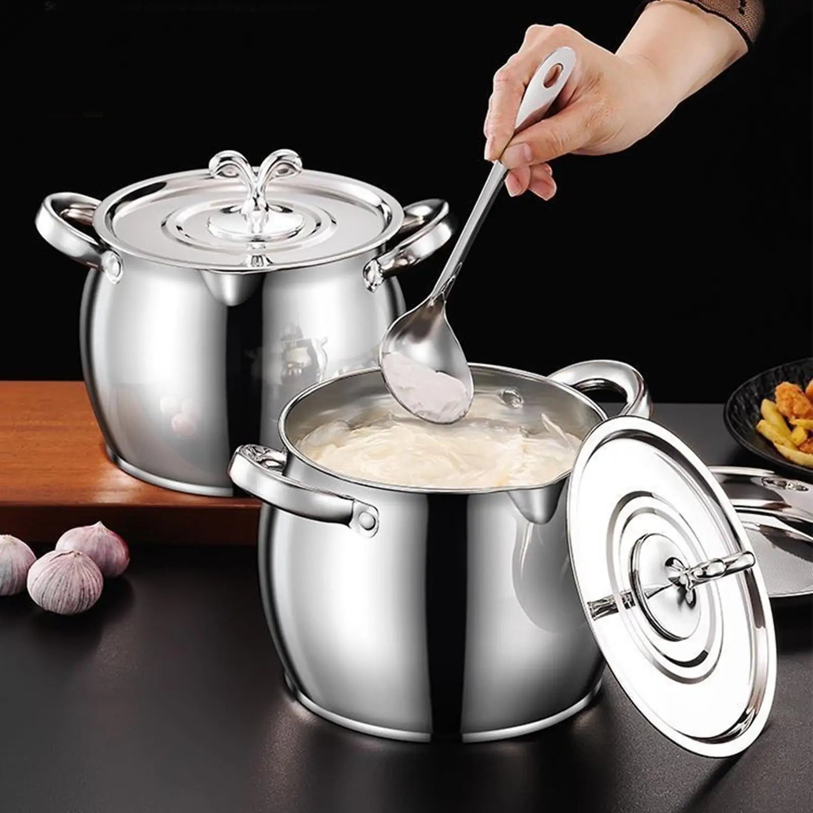 Stainless Steel Bacon Grease Container Fat Storage Canister Strainer