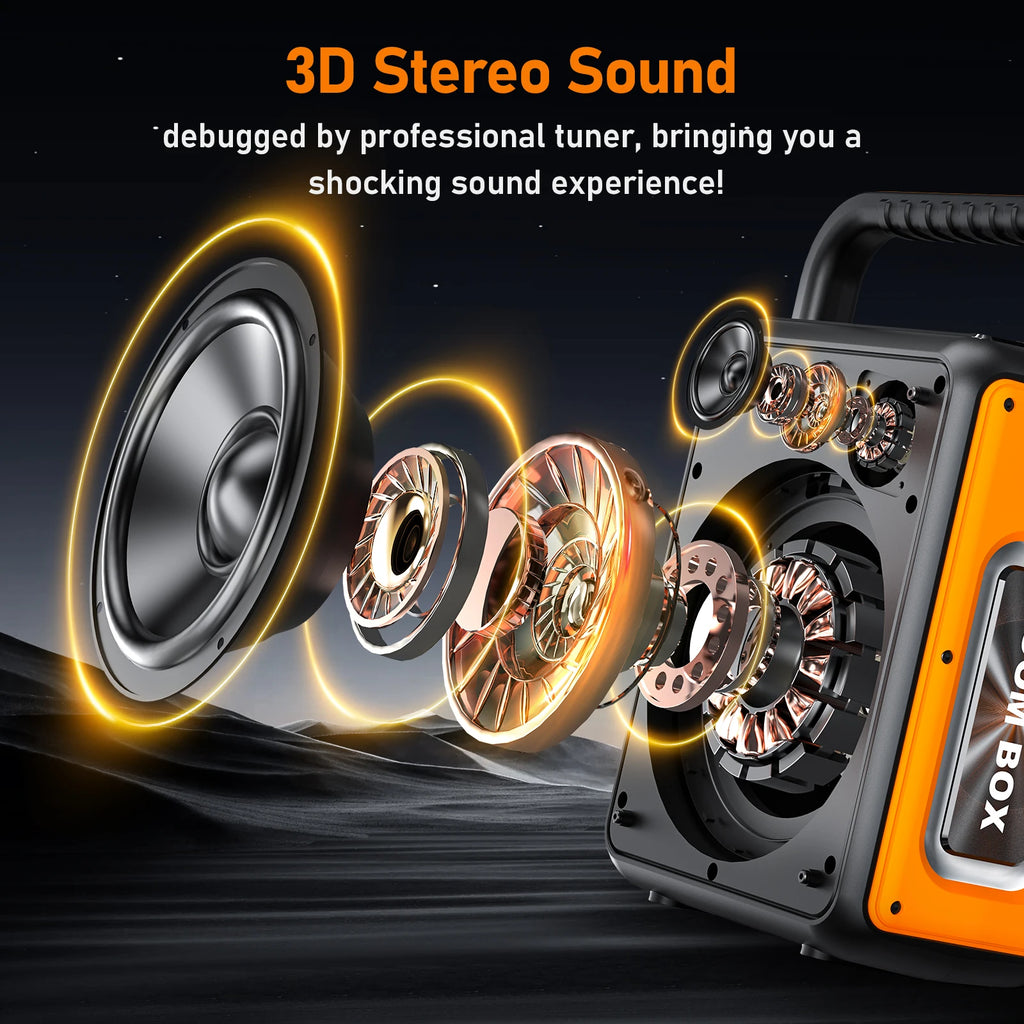 Fanfun S65 Portable Bluetooth Karaoke Speaker 2 Wireless Microphone