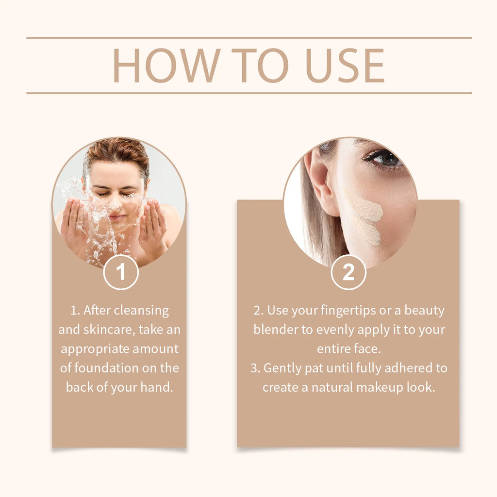 Color Changing Liquid Foundation | Waterproof Full Coverage Makeup Liquid Foundation Zpaxo