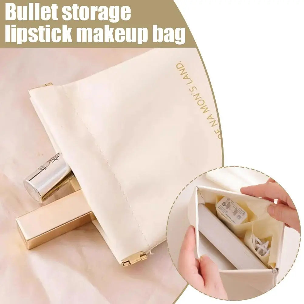 Automatic Closed Purse Bag PU Leather Cosmetic Purse Mini Earphone Charging Cable Storage Bag Organizer Pouch Travel Makeup Zpaxo